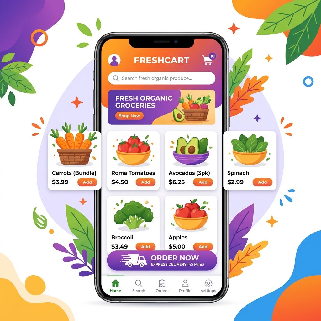 GROFast Grocery Web App Poster