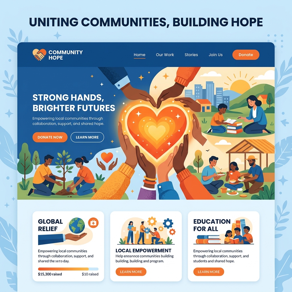 NGO Management Website Poster